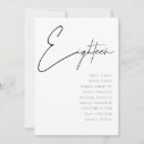 Search for 18 table cards Black and white