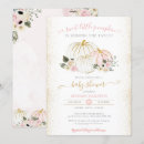 Search for pink gold pumpkin baby shower invitations Sweet little pumpkin