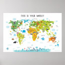 Search for world map nursery posters Children