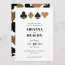Search for casino wedding invitations Gold