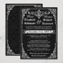 Recherche de damassé noir mariage invitations Gothique