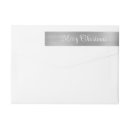 Search for faux silver return address labels Metallic