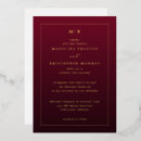 Search for maroon and gold wedding invitations Classic