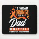 Search for multiple sclerosis awareness mousepads Orange