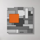 Search for orange and grey canvas prints Geometric