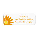 Search for orange daisy return address labels Daisies