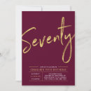 Search for red 70th birthday invitations Burgundy