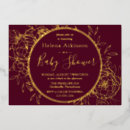 Recherche de burgundy baby shower invitations Élégant