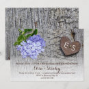 Search for blue hydrangea rehearsal dinner invitations Rustic
