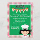 Search for pizza chef birthday invitations Cute