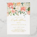 Search for peach and gold bridal shower invitations Botanical