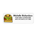 Search for hamburger return address labels Cute