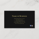 Search for gold text business cards Social media