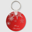 Search for red greeting keychains Snowflakes