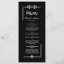 Search for black and silver wedding menus Simple