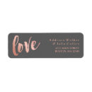 Search for rose gold wedding return address labels Rsvp