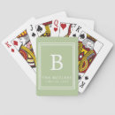 Search for green playing cards Initials