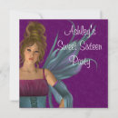 Recherche de purple fairy invitations Fête 16 mauves