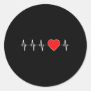 Search for ekg heartbeat stickers Red