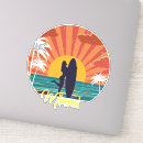 Recherche de retro beach autocollants Coucher de soleil
