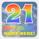 Search for 21 happy birthday stickers 21 years old