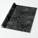 Search for black and white flowers wrapping paper Halloween