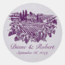 Search for vineyard wedding stickers Purple