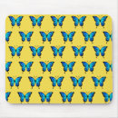 Recherche de papillon bleu tapis souris Blanc
