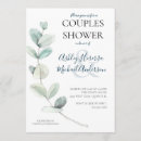 Search for watercolor couples shower invitations Eucalyptus