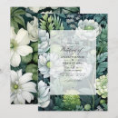 Search for green and silver wedding invitations Floral