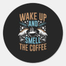 Search for coffee wake up stickers Funny