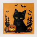 Search for cartoon cat puzzles Halloween