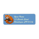 Search for red panda return address labels Kawaii