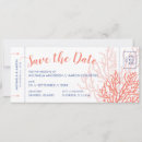 Search for coral reef save the dates Navy blue