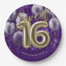 Search for purple and gold plates Sweet 16