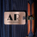 Search for metal luggage tags Rose gold