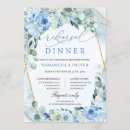 Recherche de dusty blue répétition dîner invitations Floral