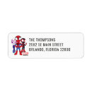 Search for kids birthday return address labels Spidey