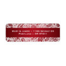 Search for red ornament return address labels Ornamental