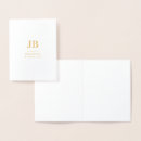 Search for monogrammed folded note cards Minimalist