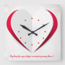Recherche de en forme de coeur horloges Amour
