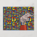 Search for circus horizontal postcards Red