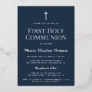 Search for silver cross first communion invitations Simple