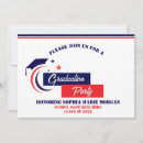 Search for red white and blue graduation invitations High school