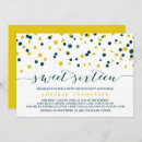 Recherche de jaune turquoise invitations Moderne