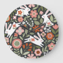 Recherche de lapin mignon horloges Floral