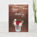 Search for light wood cards Mason jar