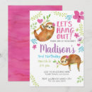 Search for sloth birthday invitations Floral