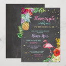 Search for aloha bridal shower invitations Flamingo