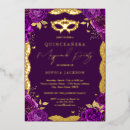 Search for purple gold masquerade party invitations Mask